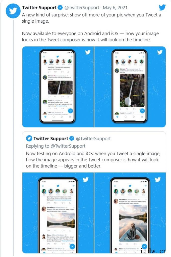 Twitter Web 版不再显示“裁剪”的图片