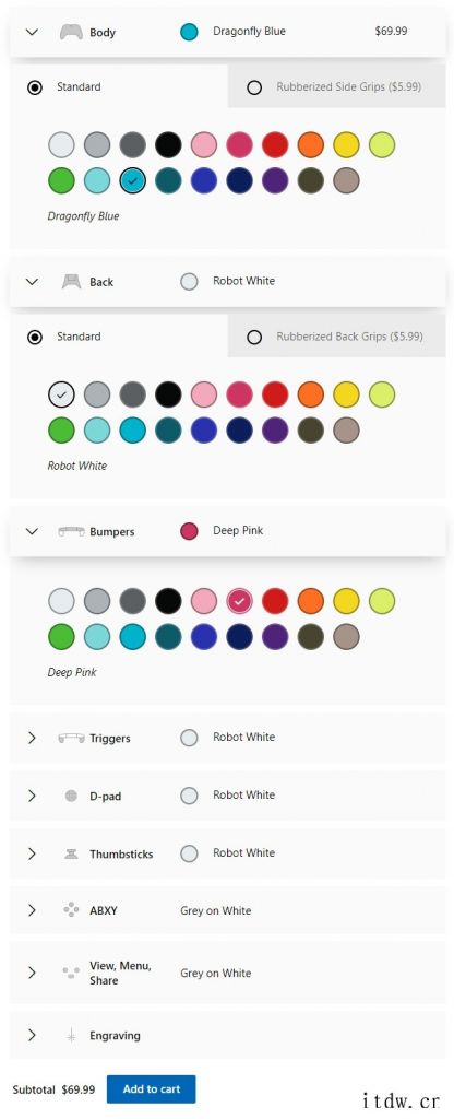 微软 Xbox Design Lab 上线游戏手柄深度定制功