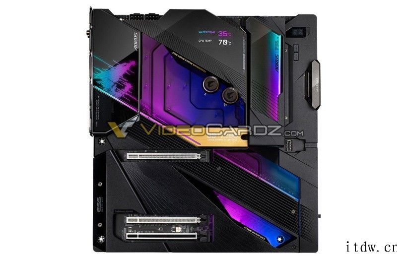 全水冷版技嘉 AORUS Z690 主板曝光:20+1+2 