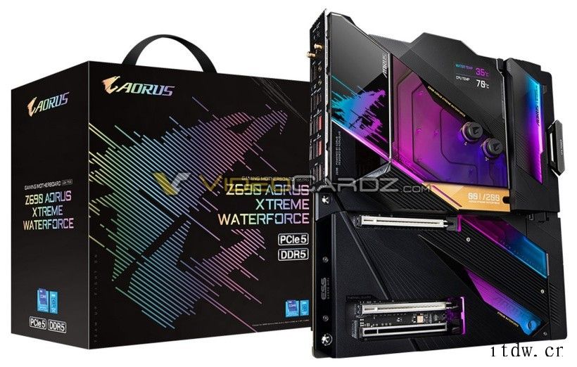 全水冷版技嘉 AORUS Z690 主板曝光:20+1+2