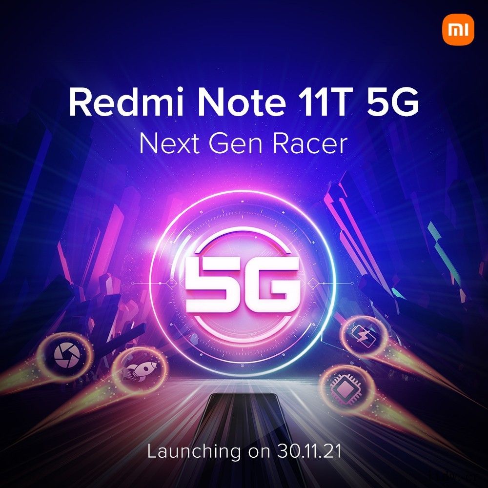 Redmi Note 11T 5G 官宣:将于11 月 30