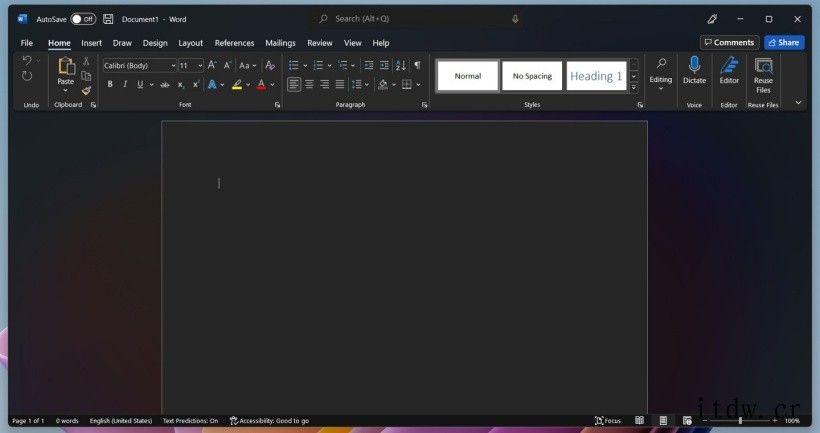 微软 Office Beta 版用上 Win11 Mica 