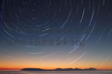 办个体营业执照需要多少钱(办个体户营业执照需要多少钱)