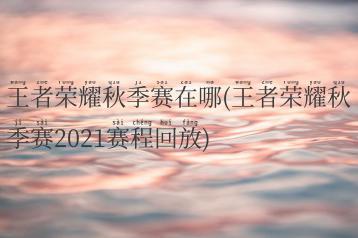 王者荣耀秋季赛在哪(王者荣耀秋季赛2021赛程回放)