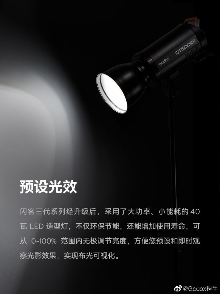 神牛推出闪客三代高速影室闪光灯 QT400II 等:极速回电