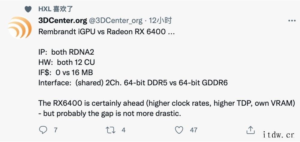 消息称 AMD 锐龙 6000 移动处理器配备 12 CU