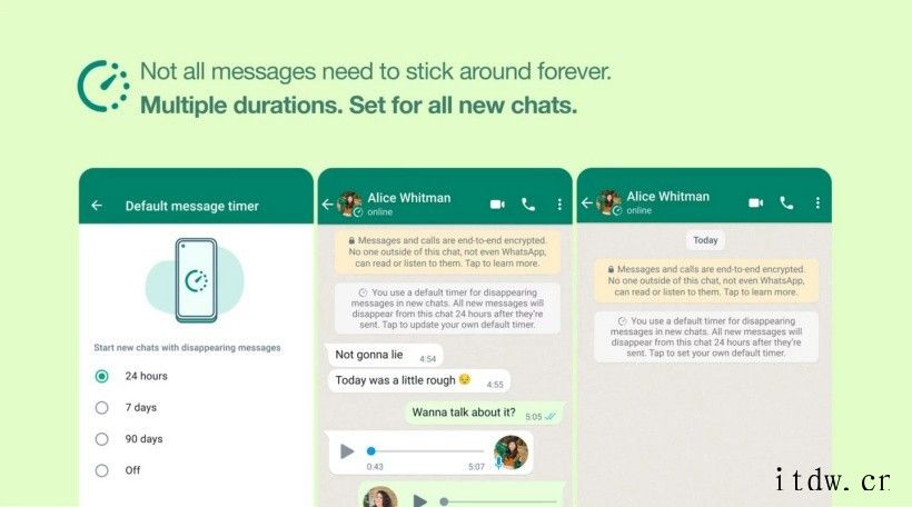 海外 WhatsApp 阅后即焚功能扩展:可以设置为 24 