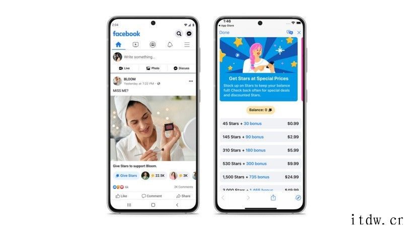 Facebook推出 Stars 网页商店,直播打赏规避苹果