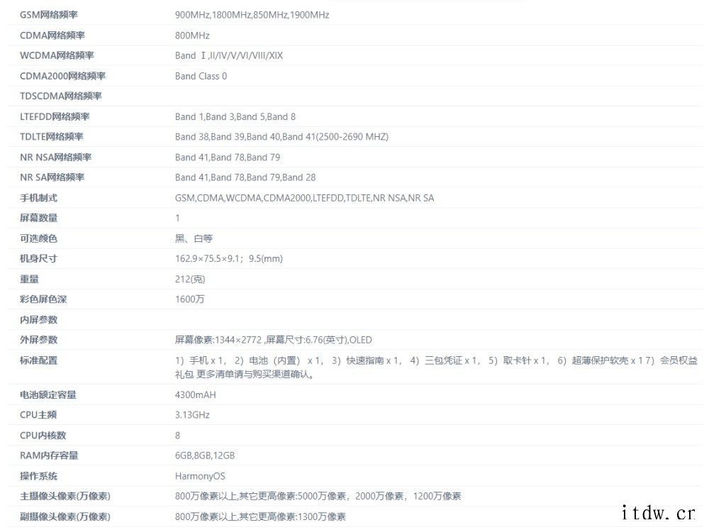华为鸿蒙 HarmonyOS 5G 新机入网信息公布:与 M