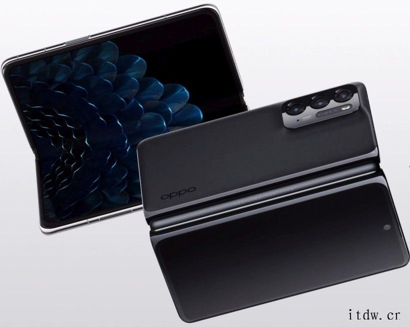 OPPO Find N 折叠屏手机官方渲染图曝光:后置三摄、