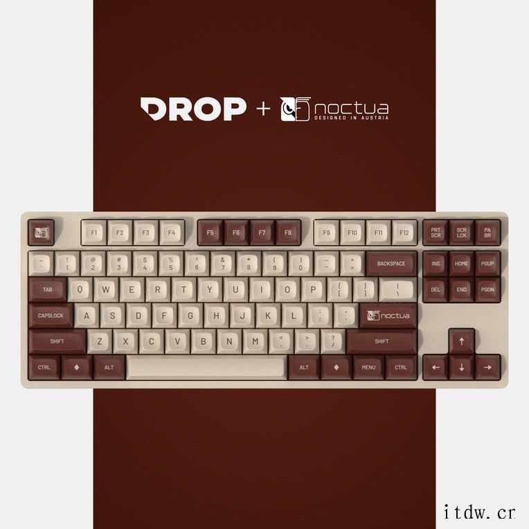 Noctua 猫头鹰联合 Drop 推出定制键帽:经典配色,