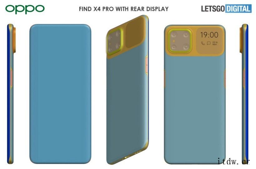 OPPO Find X4 Pro 设计专利曝光:屏下前摄,后