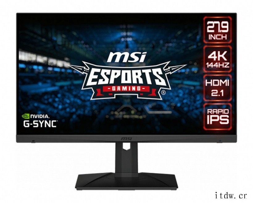 微星发布新款 28 英寸 4K 144Hz 显示器:95%