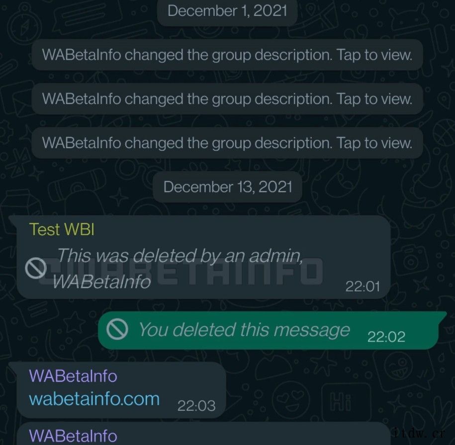 不用“撤回警告”,WhatsApp 将支持群管理员直接删除任