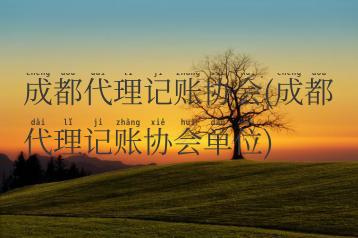 成都代理记账协会(成都代理记账协会单位)