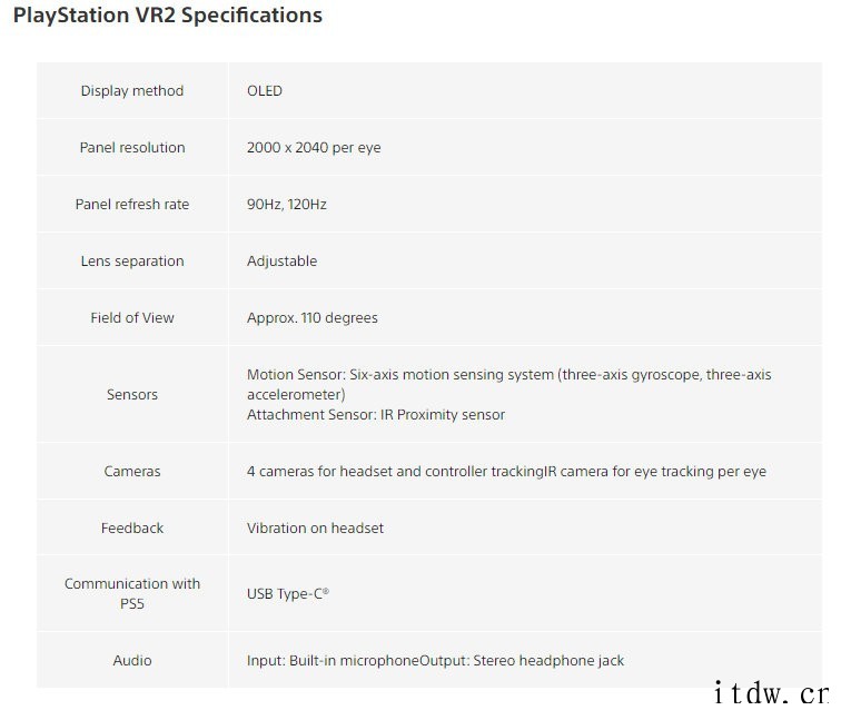 索尼 PS VR2 公布:采用 4K HDR OLED 屏,