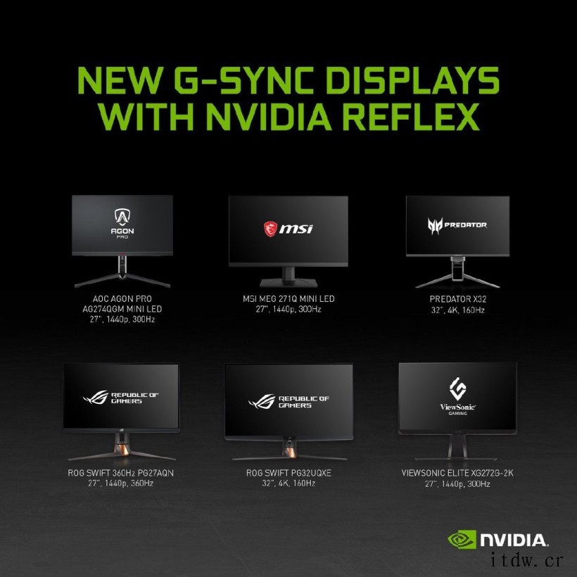 AOC/微星 / ROG 等六款显示器新增对 NVIDIA