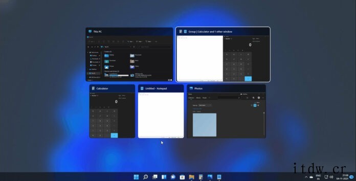 微软 Win11 更新 Alt+Tab UI:毛玻璃横向排列