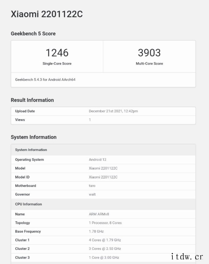 Redmi K50 电竞版现身 Geekbench 5:搭载