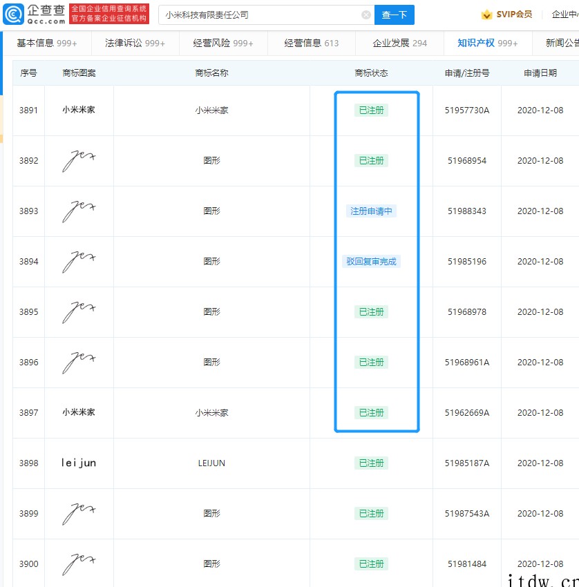 小米申请雷军签名商标获批,被认读为 jex