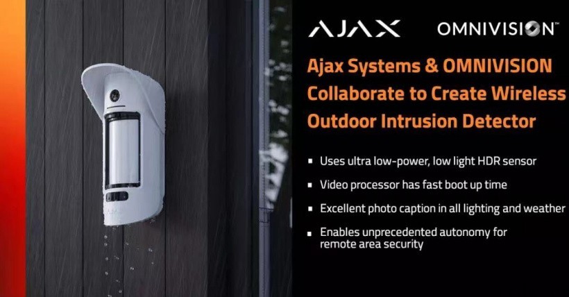 Ajax Systems 携手豪威集团制造无线室外入侵探测器