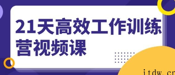 21天高效工作训练营培训视频讲座，教你成为解决问题的高手