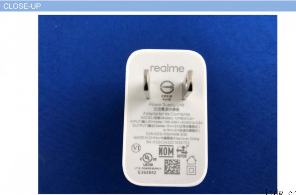 realme 9 手机现身 FCC:配备 18W 充电器