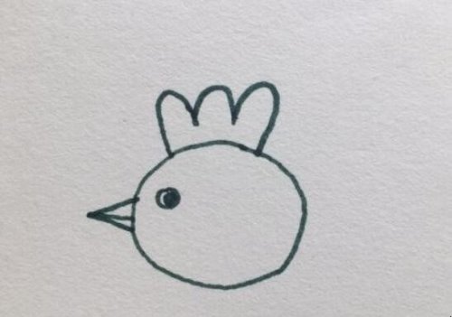 小鸡简笔画怎么画