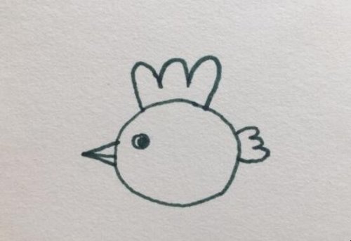 小鸡简笔画怎么画