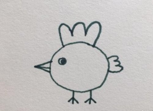 小鸡简笔画怎么画