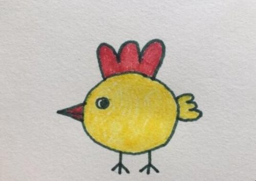 小鸡简笔画怎么画