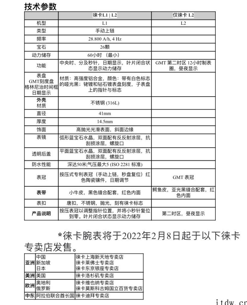 徕卡推出 L1、L2 两款腕表:具备独特的表冠设计