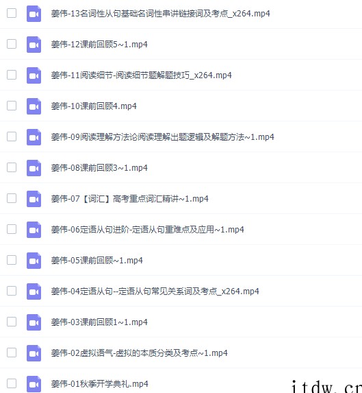 猿辅导姜伟高三英语2021秋季A+班课程完结