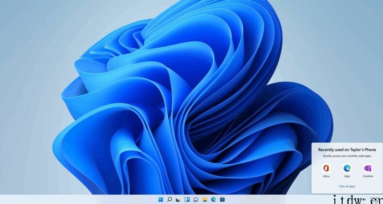 微软 Win11 任务栏最新功能:快速打开你的手机最近三个安