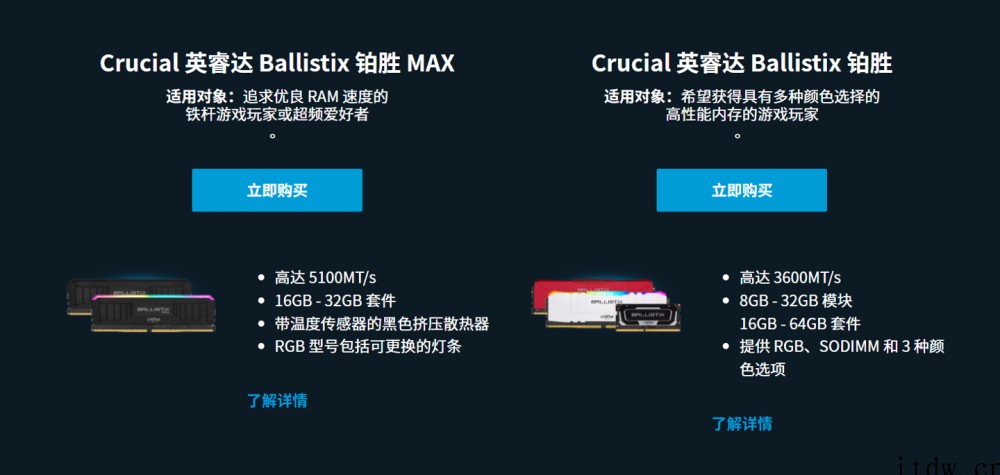 美光宣布结束 Ballistix 铂胜品牌内存