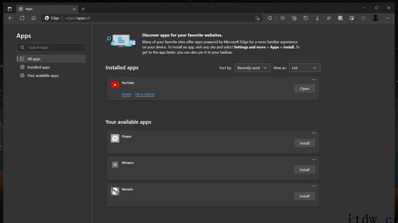 微软 Win11/10 Edge Canary 浏览器正测试