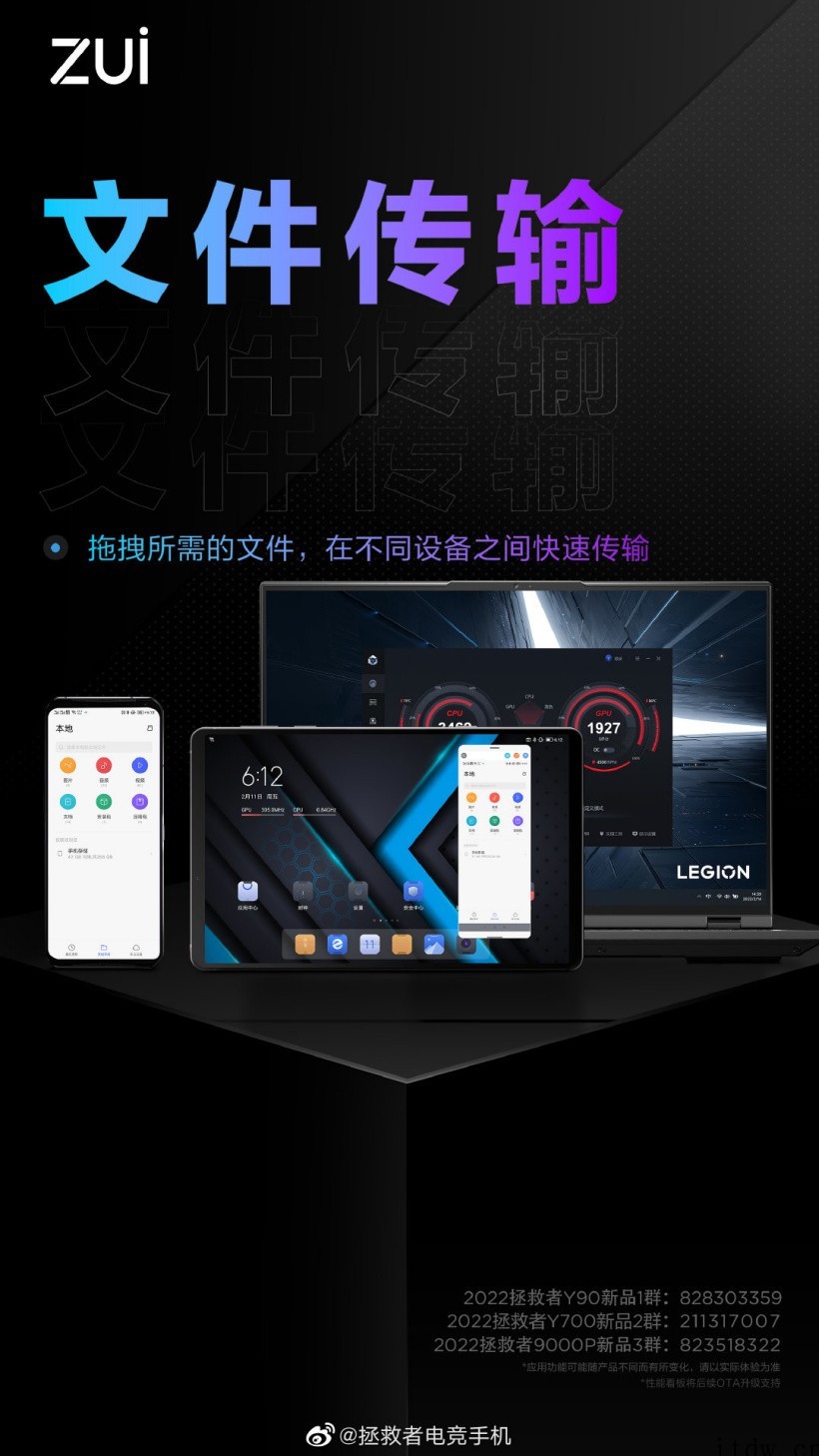 联想拯救者手机/平板 / PC 实现“超级互联”:消息同步、
