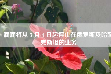 滴滴将从 3 月 4 日起停止在俄罗斯及哈萨克斯坦的业务