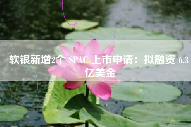 软银新增2个 SPAC 上市申请：拟融资 6.3 亿美金