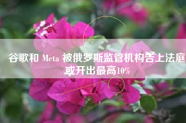 谷歌和 Meta 被俄罗斯监管机构告上法庭,或开出最高10%