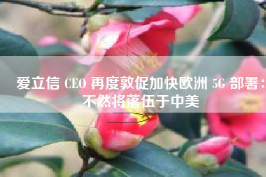 爱立信 CEO 再度敦促加快欧洲 5G 部署：不然将落伍于中美