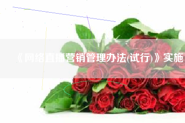 《网络直播营销管理办法(试行)》实施