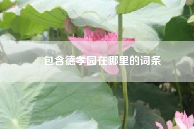 包含德孝园在哪里的词条