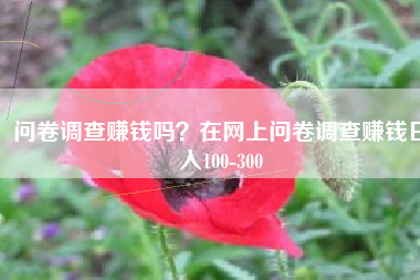 问卷调查赚钱吗？在网上问卷调查赚钱日入100-300