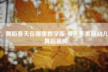 舞蹈春天在哪里教学版(春天多美丽幼儿舞蹈视频)