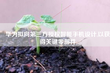 华为拟向第三方授权智能手机设计,以获得关键零部件