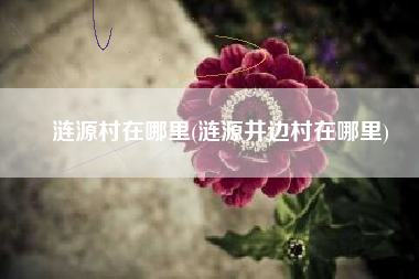 涟源村在哪里(涟源井边村在哪里)
