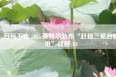 目标不止 2025,英特尔公布“赶超三星台积电”战略:3D 