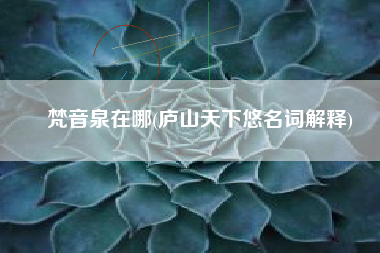 梵音泉在哪(庐山天下悠名词解释)