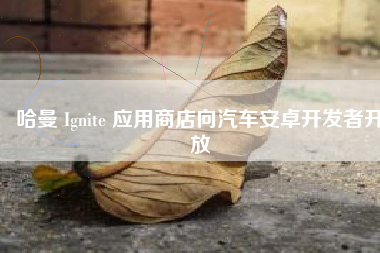 哈曼 Ignite 应用商店向汽车安卓开发者开放